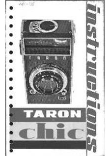 Taron Chic manual. Camera Instructions.